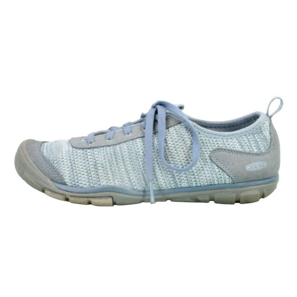 Keen Hush Knit Blue Mesh Lace Up Low Top Casual Sneakers Shoes Size 8 - Picture 1 of 9